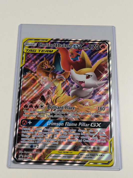 Charizard & Braixen GX - SM230 - Oversized Promo Sun & Moon - Jumbo Pokemon - NM