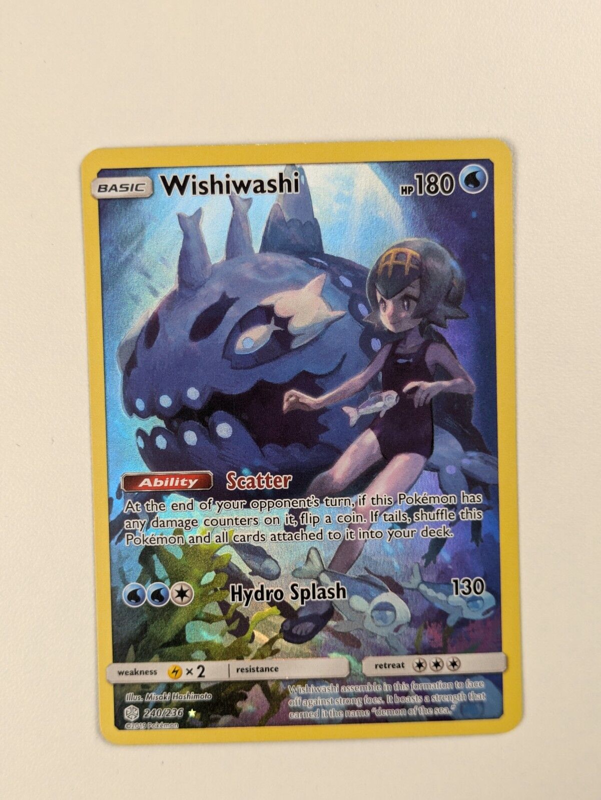 Wishiwashi - 240/236 - Secret Rare Cosmic Eclipse - Pokemon Card - NM