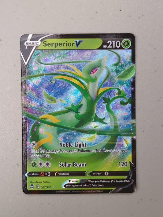 Serperior V - 007/195 - Ultra Rare Silver Tempest - Pokemon Card - NM