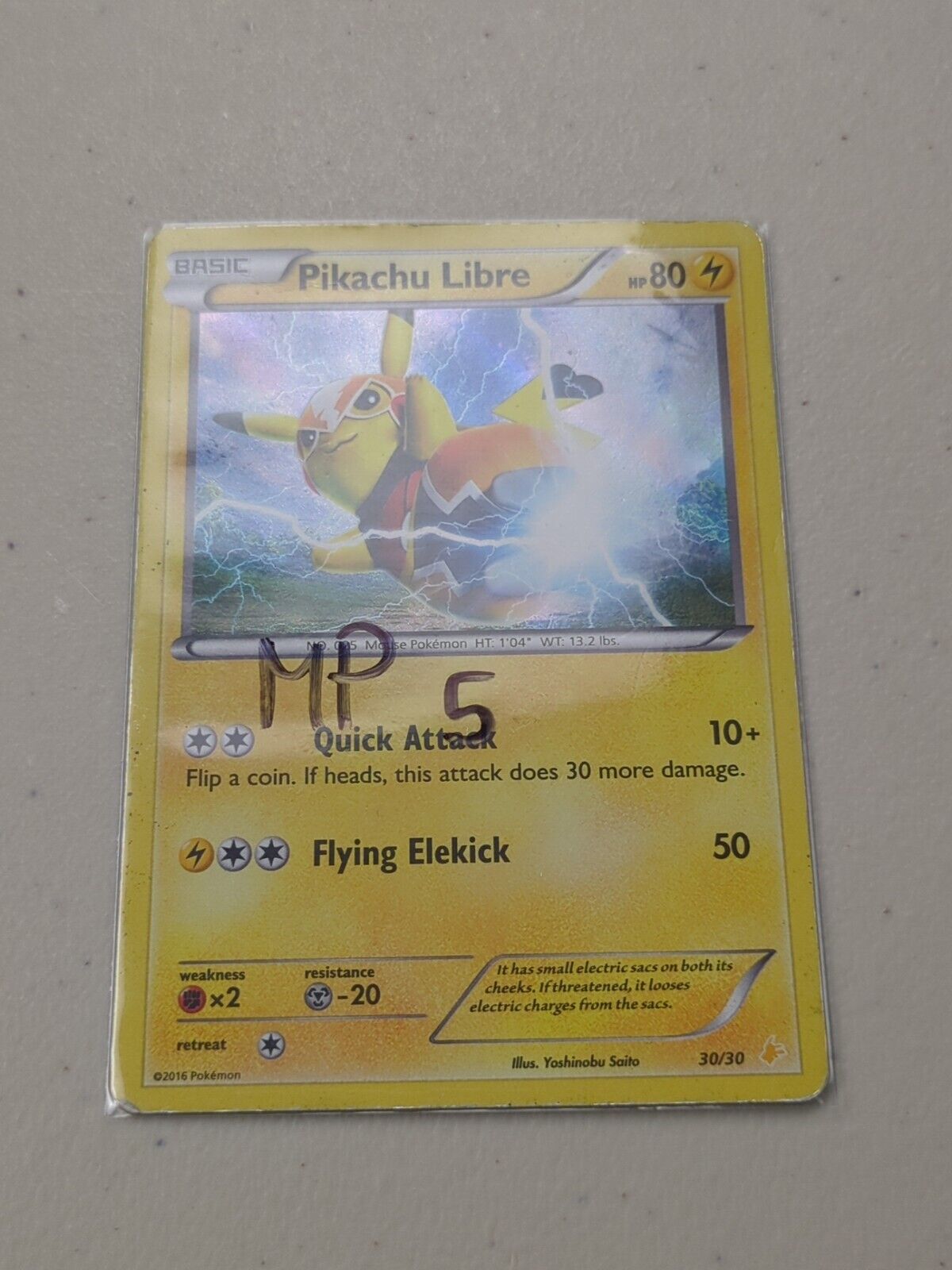 Pikachu Libre - 30/30 - Promo XY Trainer Kit Pikachu Libre Set - Pokemon - MP