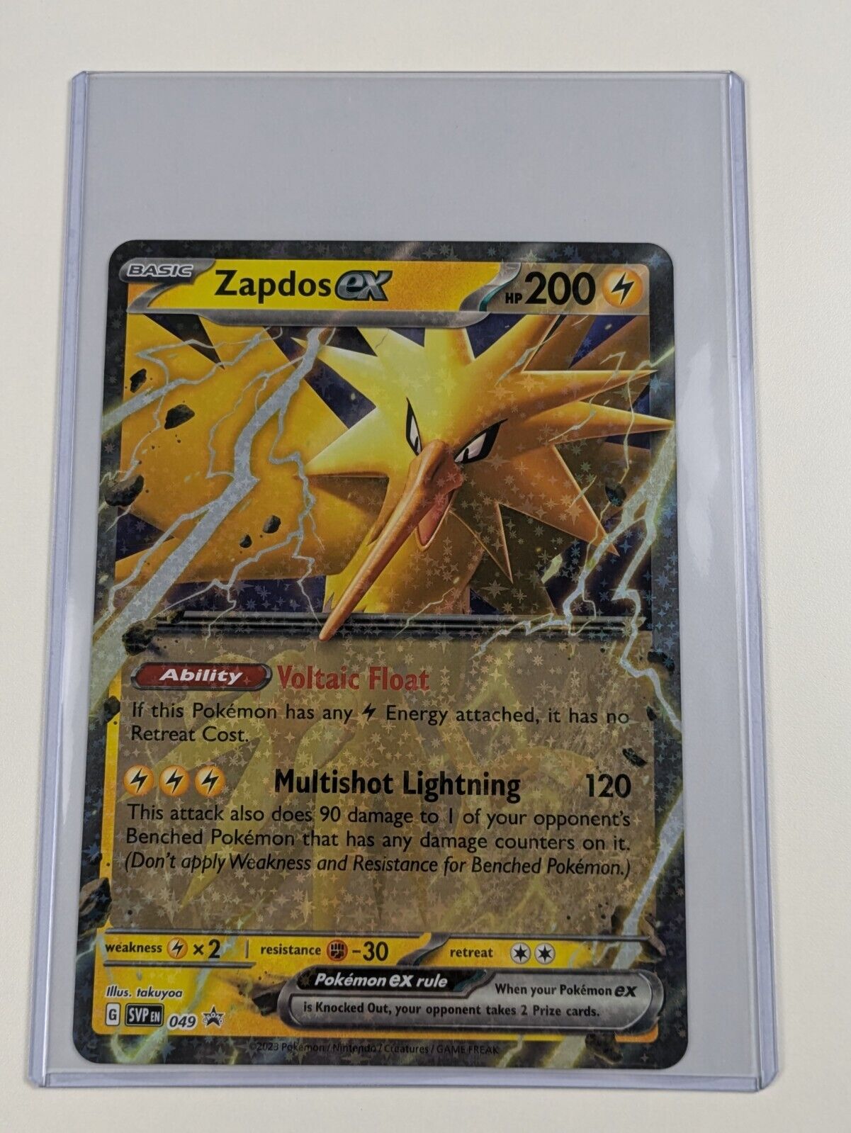 Zapdos ex - SVP049 - Oversized Promo Scarlet & Violet - Jumbo Pokemon Card - NM