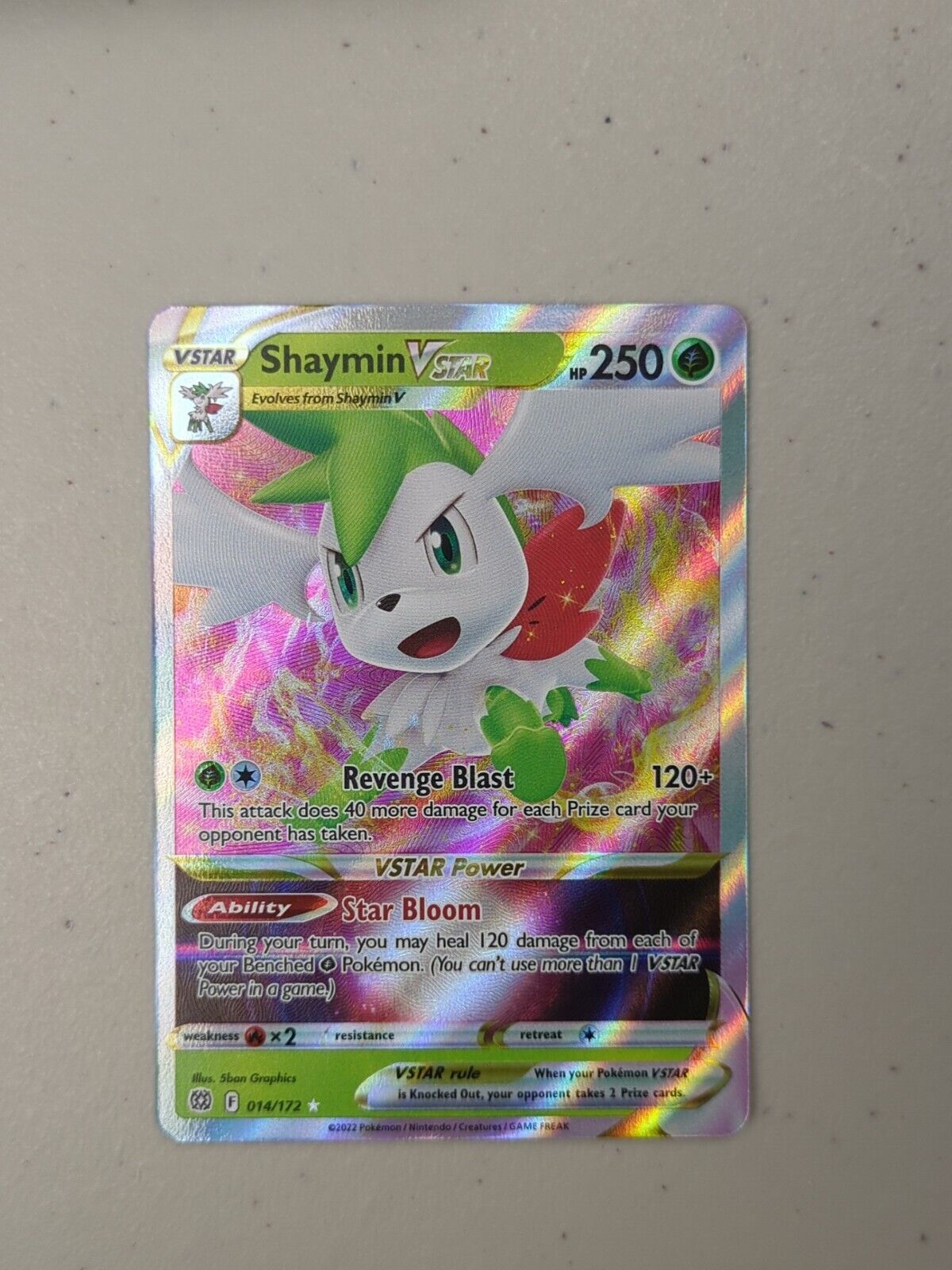 Shaymin VSTAR - 014/172 - Ultra Rare Brilliant Stars - Pokemon Card - NM