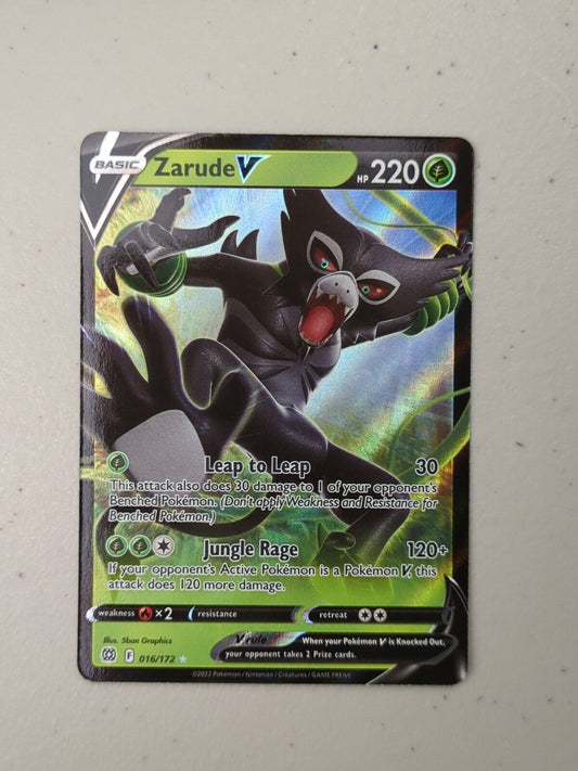 Zarude V - 016/172 - Ultra Rare Brilliant Stars - Pokemon Card - NM