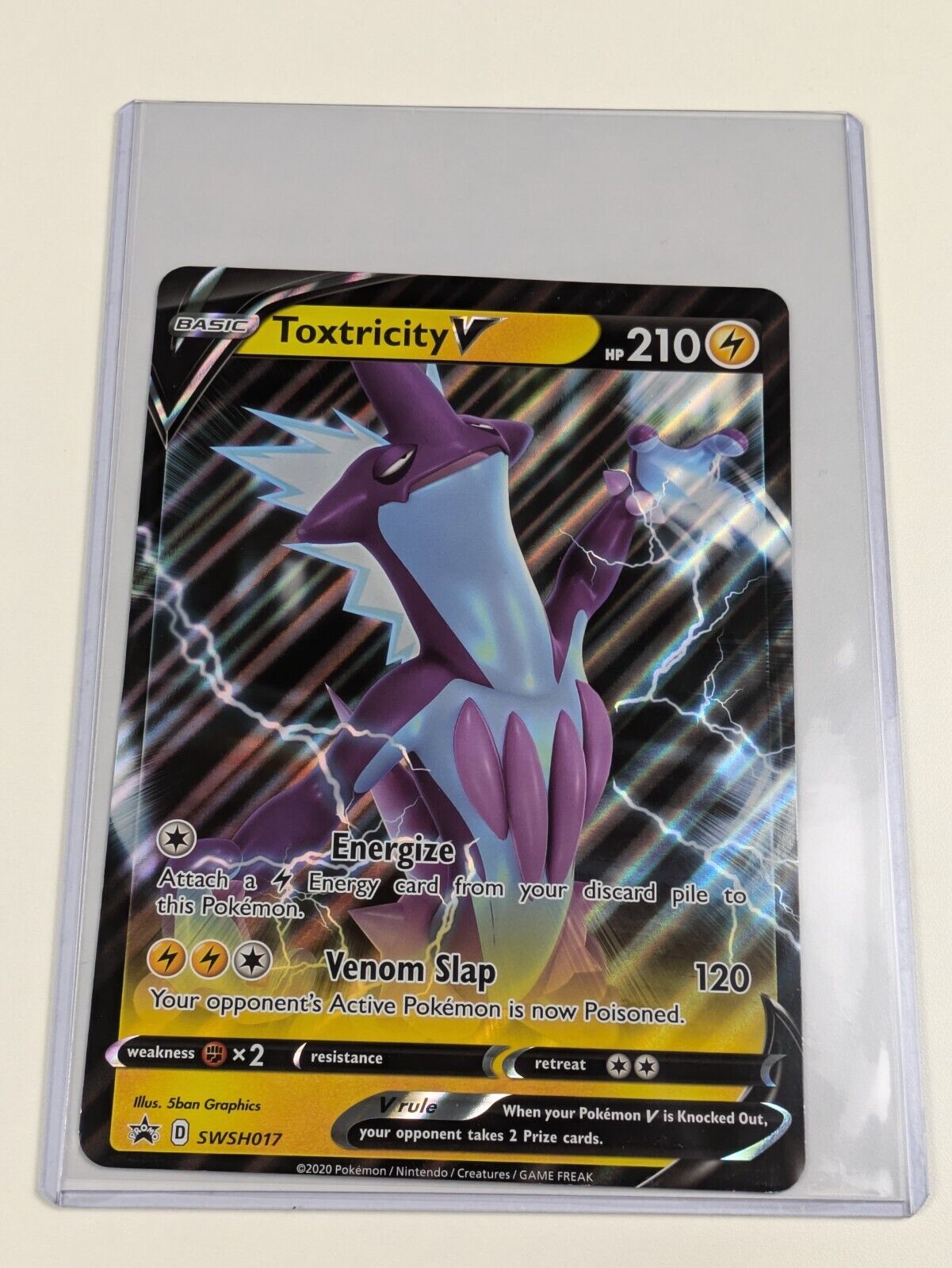 Toxtricity V - SWSH017 - Oversized Promo Sword & Shield - Jumbo Pokemon - NM