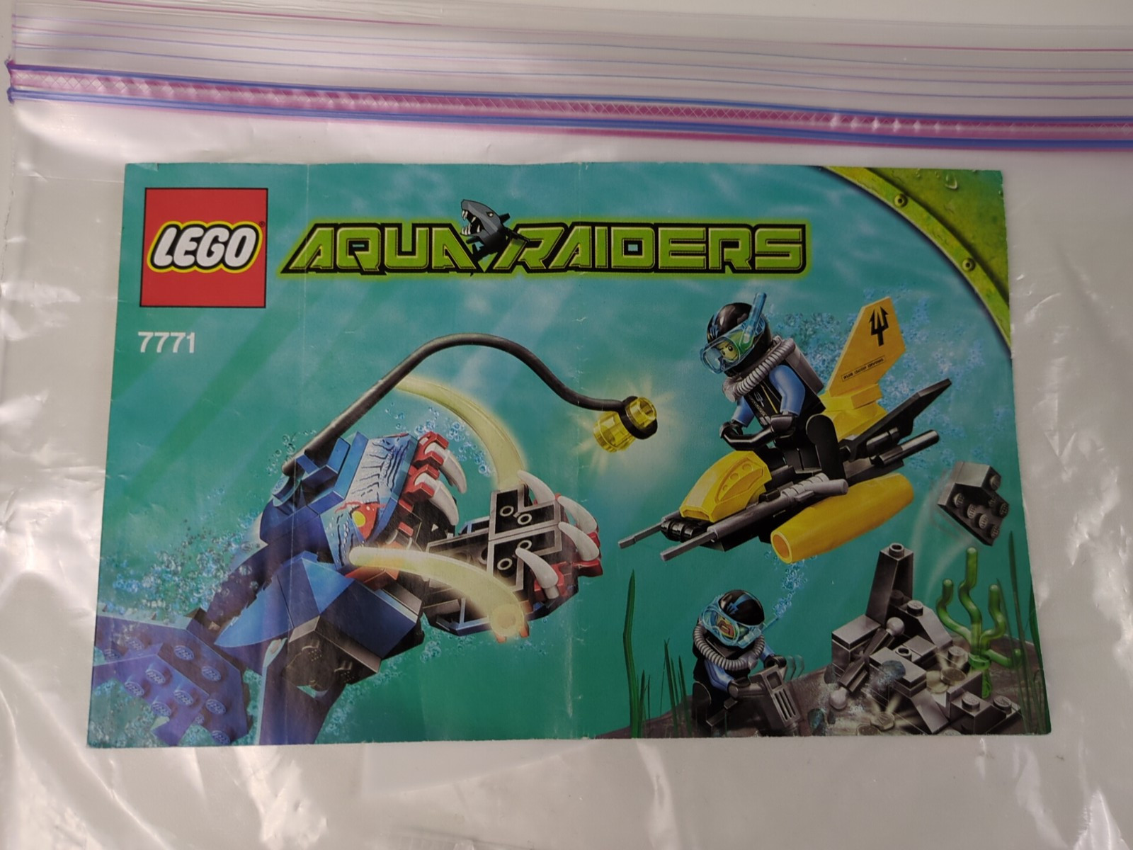 Lego Aquazone: Aquaraiders II: Angler Ambush Set 7771 - w/ Instructions