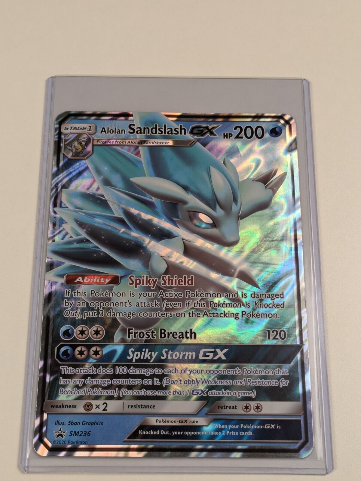 Alolan Sandslash GX - SM236 - Oversized Promo Sun & Moon - Jumbo Pokemon - NM