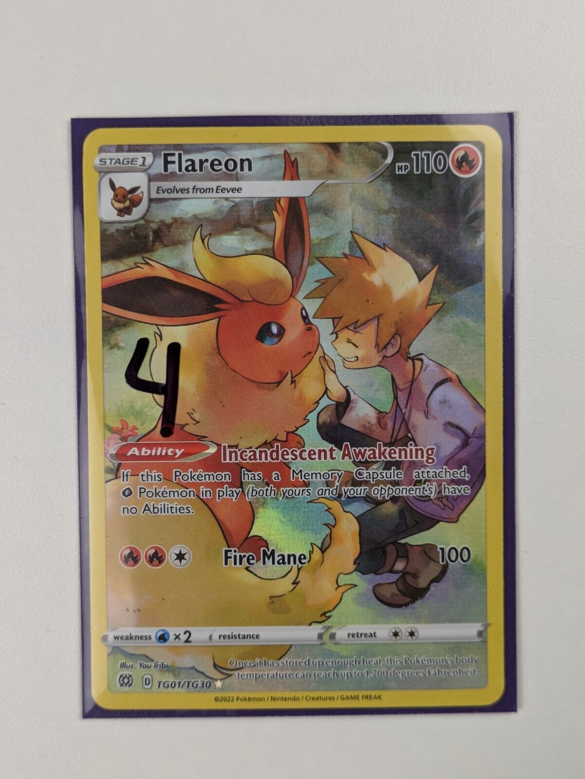 Flareon - TG01/TG30 - Holo Rare Brilliant Stars - Pokemon Card - NM