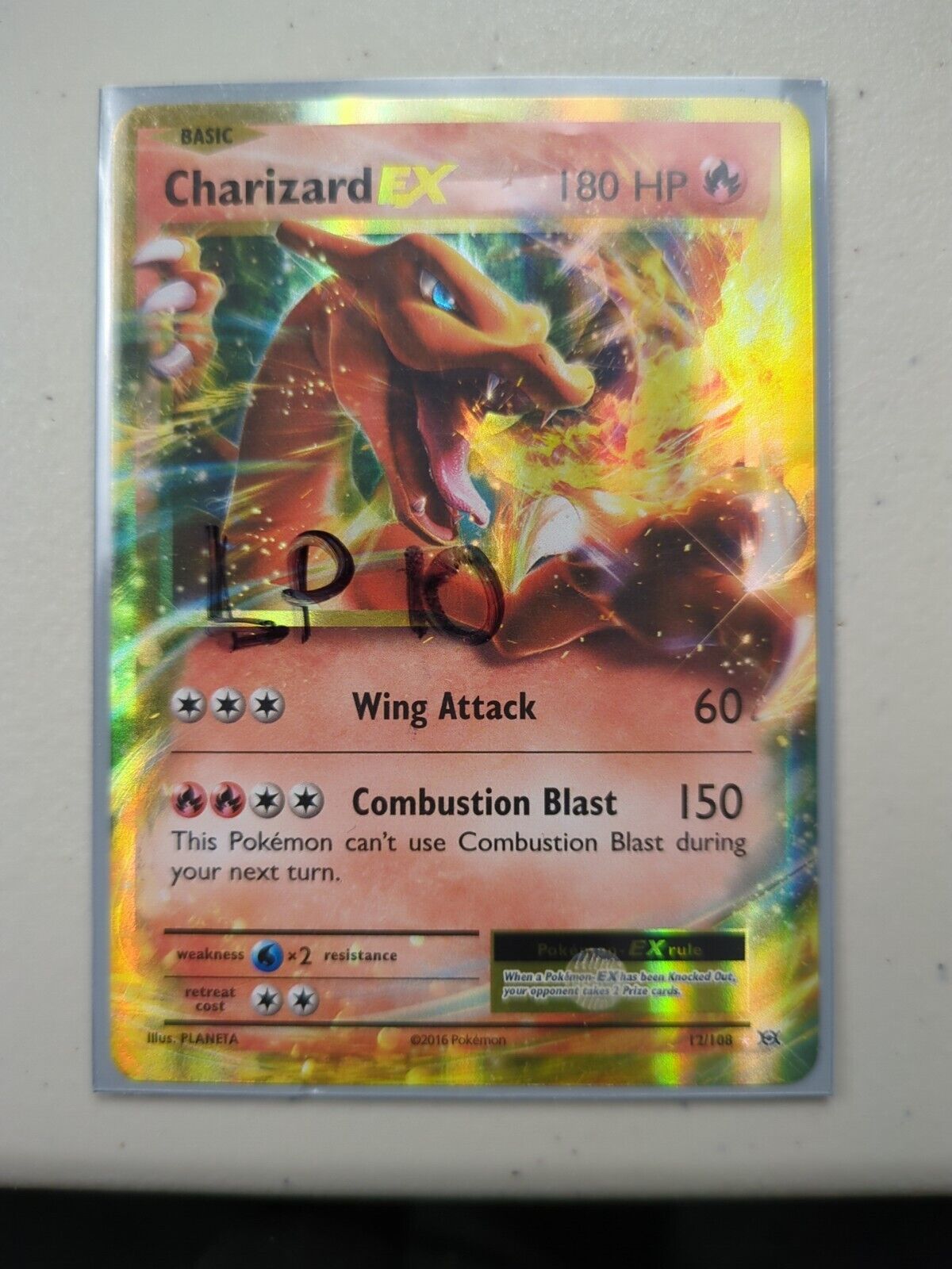 Charizard EX - 12/108 - Ultra Rare Evolutions Set - Pokemon Card - LP