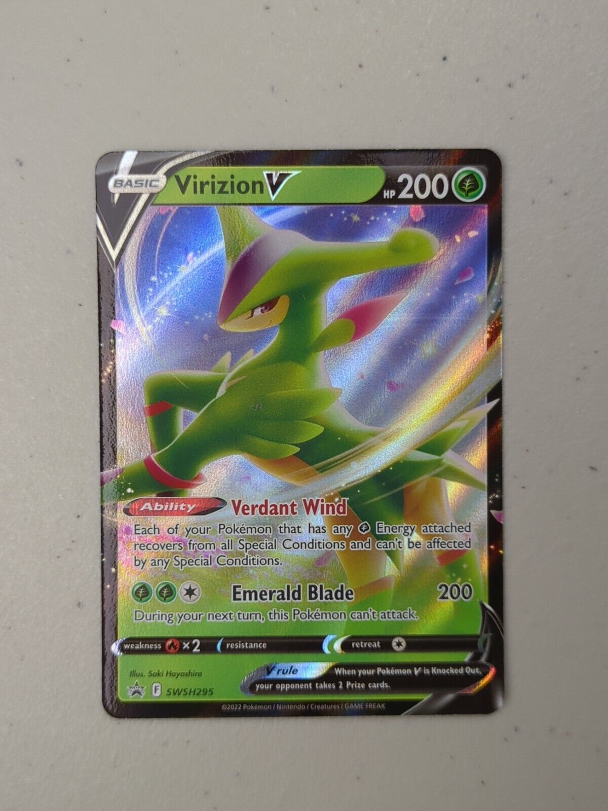 Virizion V - SWSH295 - Promo Sword & Shield Promos - Pokemon Card - NM