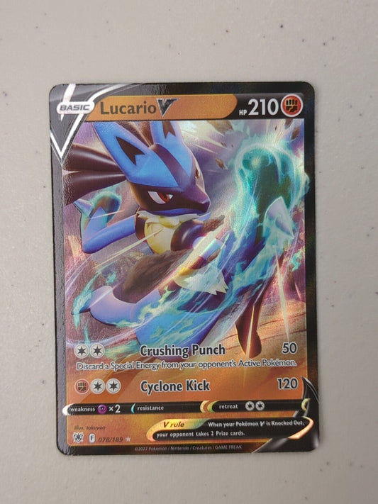 Lucario V - 078/189 - Ultra Rare Astral Radiance - Pokemon Card - NM