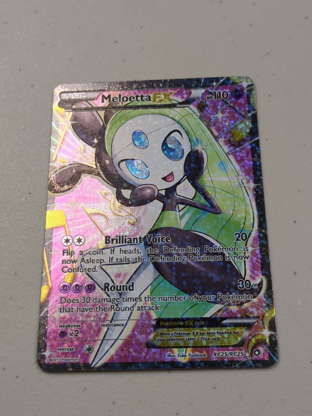 Meloetta EX - RC25/113 - Ultra Rare Legendary Treasures Set - Pokemon Card - NM