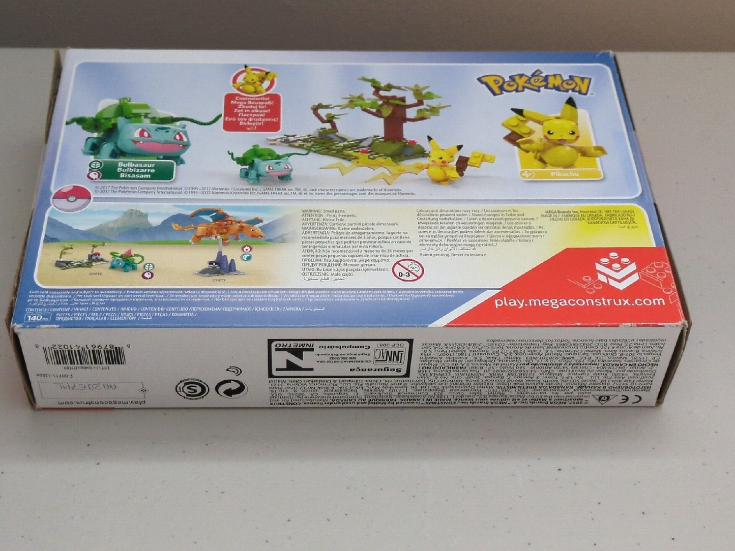 Mega Construx Pokemon Pikachu vs Bubasaur 2017 DYF11 140 Pcs Complete Set