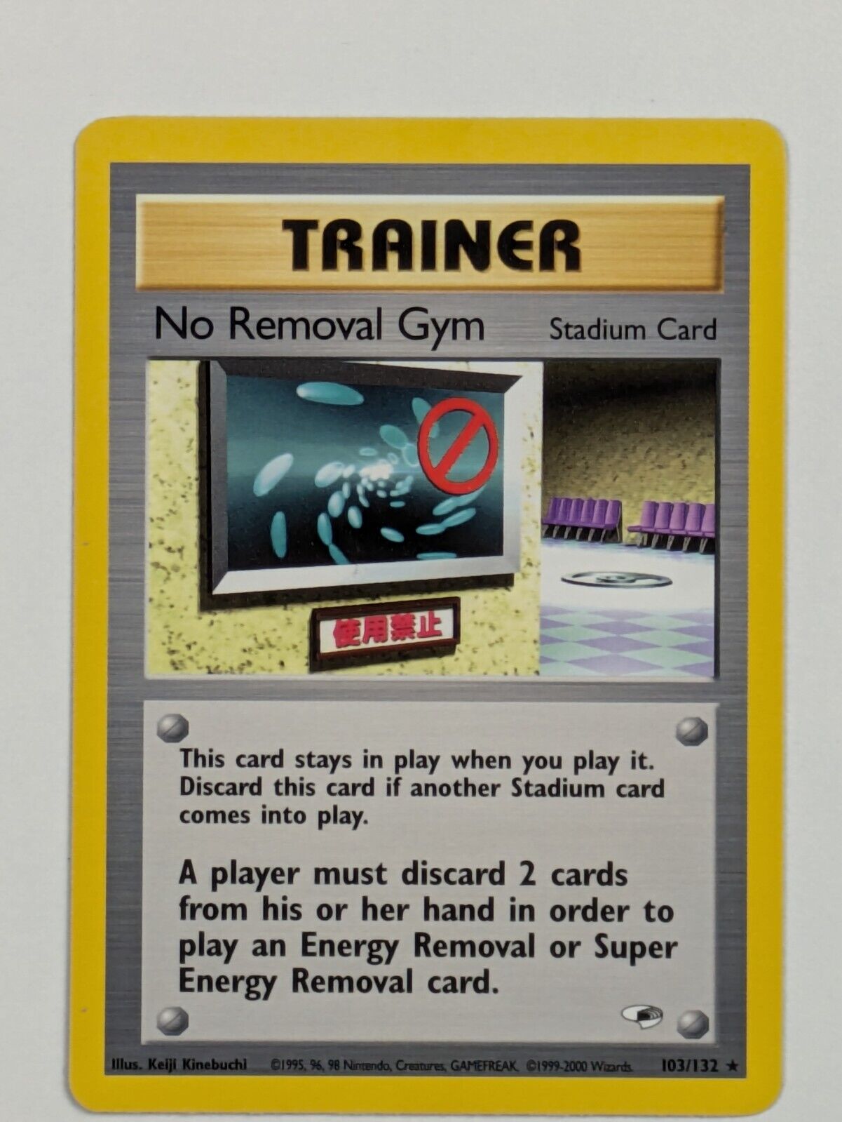 No Removal Gym - 103/132 - Rare Unlimited Gym Heroes - Pokemon Card - NM