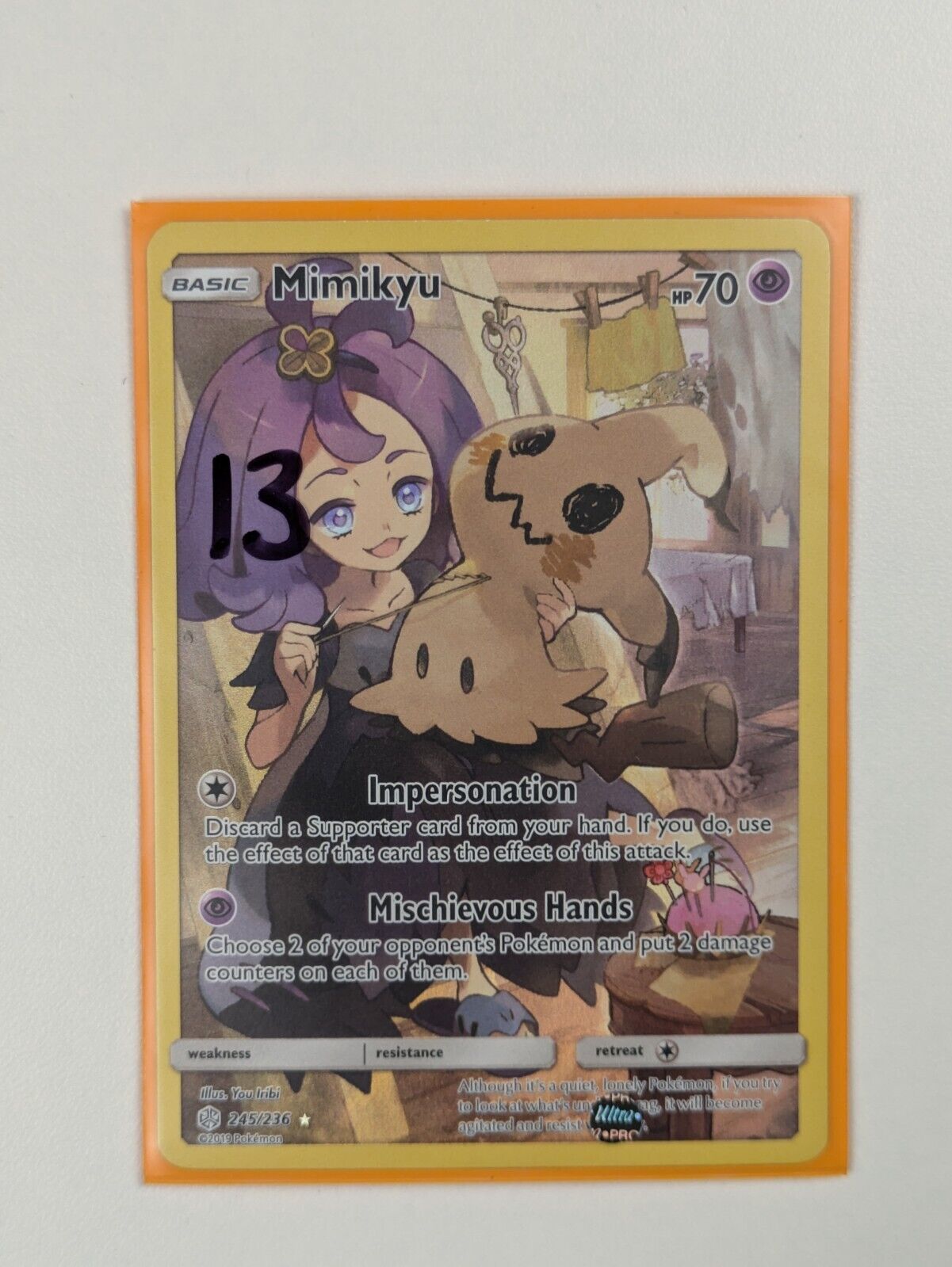 Mimikyu - 245/236 - Secret Rare Cosmic Eclipse - Pokemon Card - NM