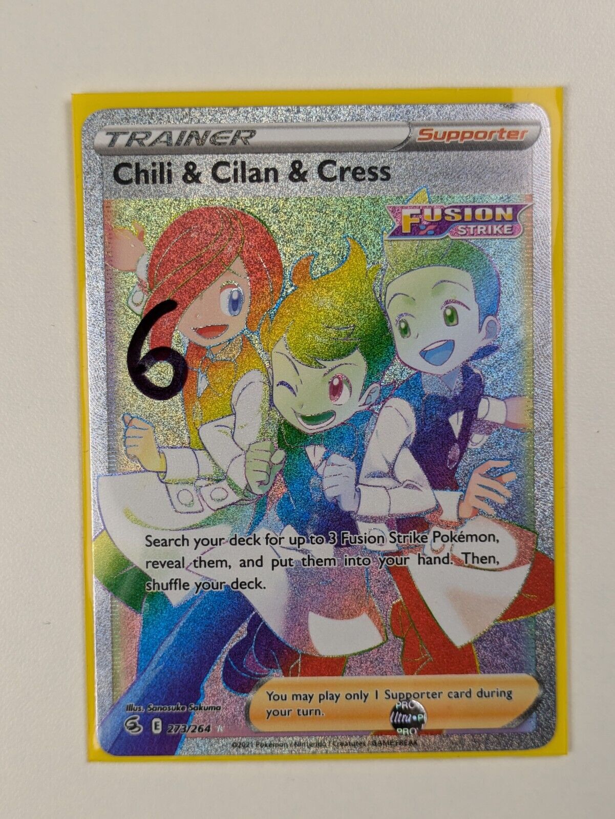 Chili & Cilan & Cress - 273/264 - Hyper Rare Fusion Strike - Pokemon Card - NM