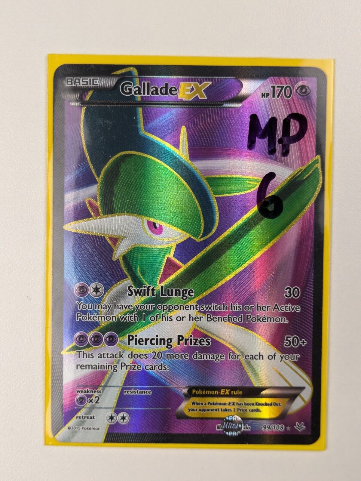 Gallade EX - 99/108 - Full Art Ultra Rare Roaring Skies - Pokemon Card - MP