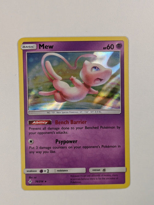 Mew - 76/214 - Holo Rare Unbroken Bonds - Pokemon Card - NM