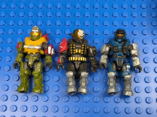 HALO Mega Bloks Construx Spartan Emile, Jorge, and Carter-A259 Halo Alpha Series