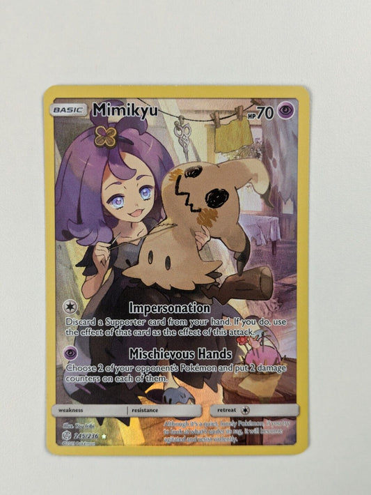 Mimikyu - 245/236 - Secret Rare Cosmic Eclipse - Pokemon Card - NM