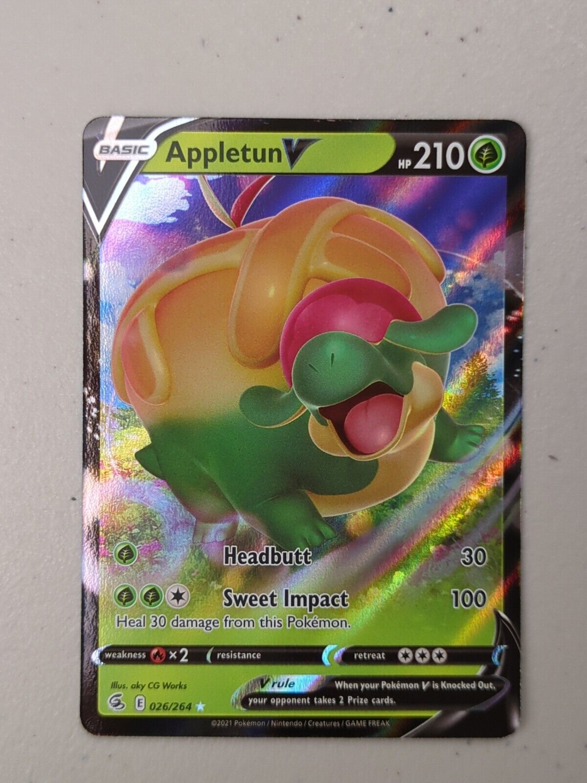 Appletun V - 026/264 - Ultra Rare Fusion Strike - Pokemon Card - NM