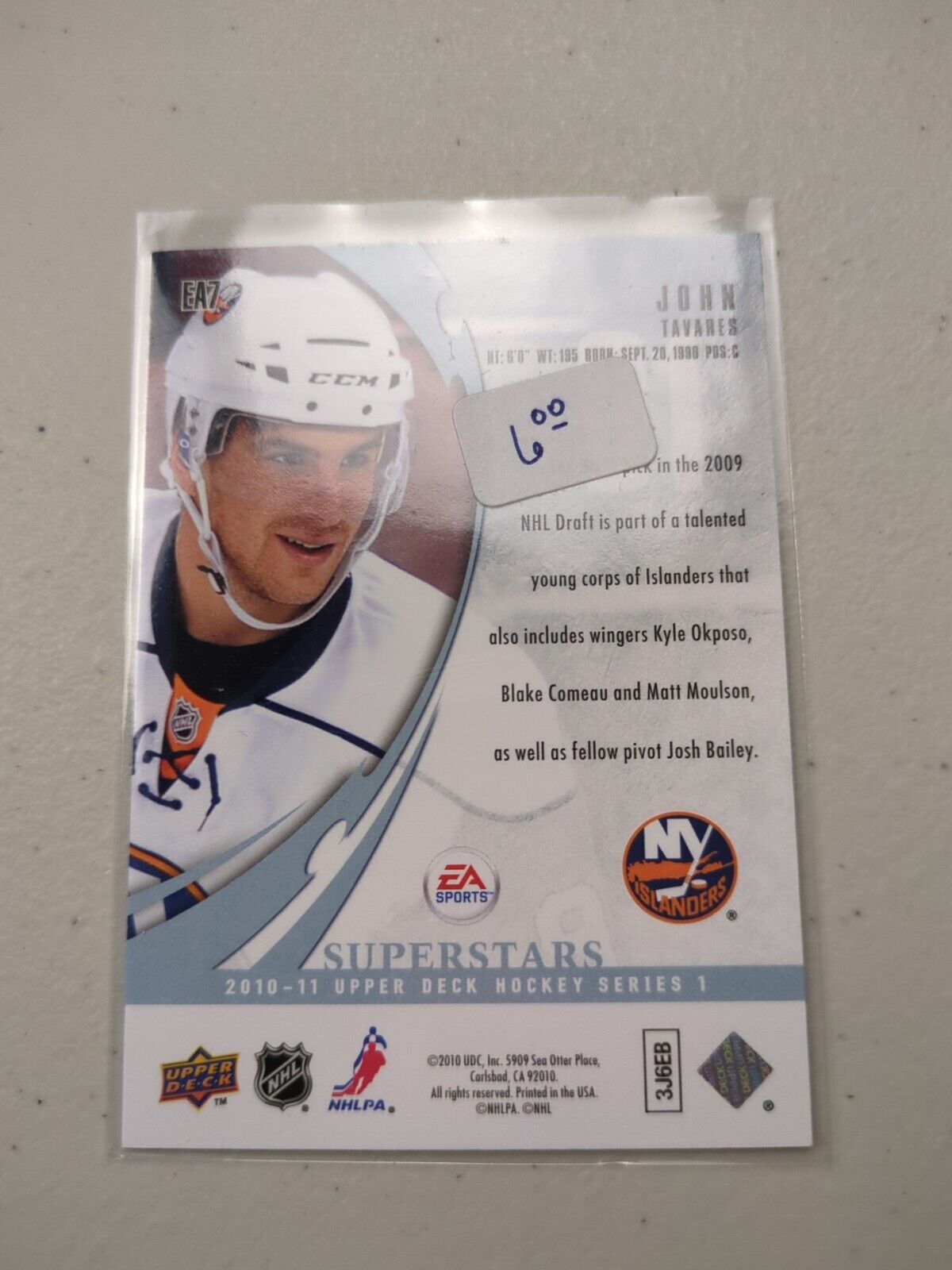 2010-11 Upper Deck - EA Superstars John Tavares New York Islanders NO #EA7