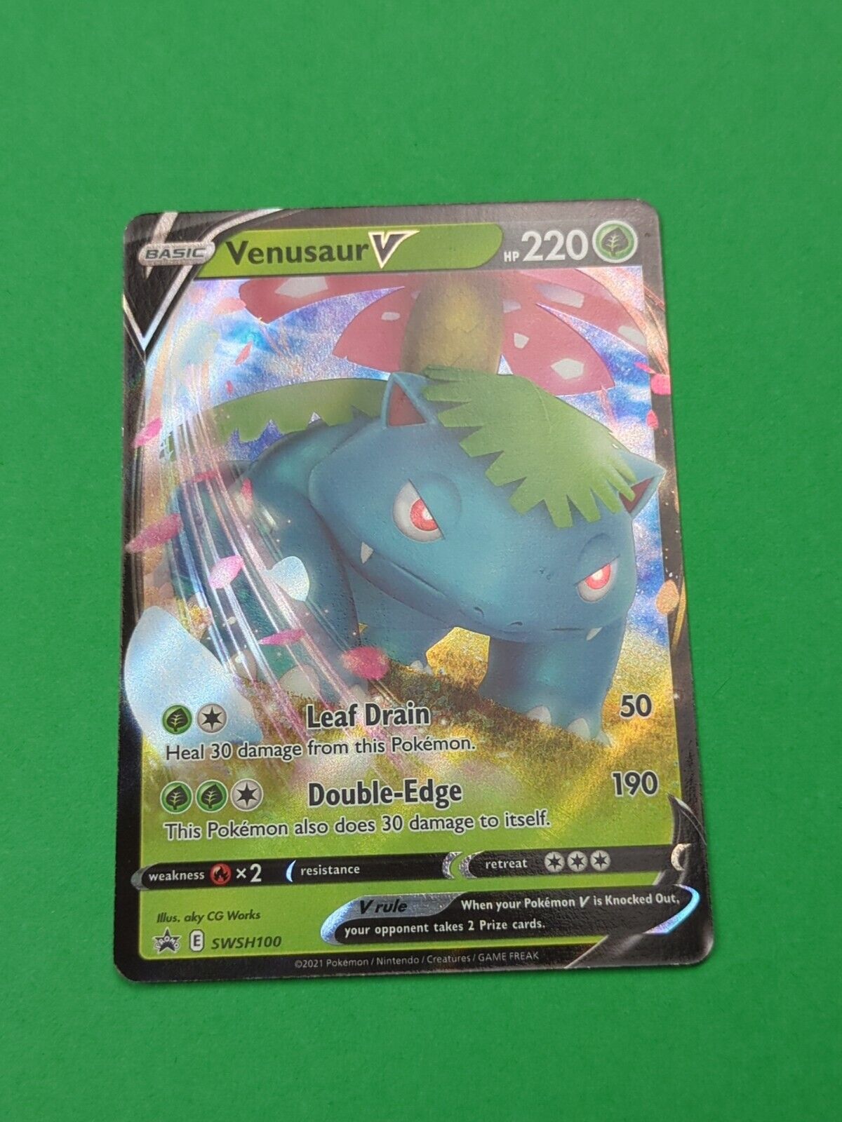 Venusaur V - SWSH100 - Promo Sword & Shield Promos - Pokemon Card - NM