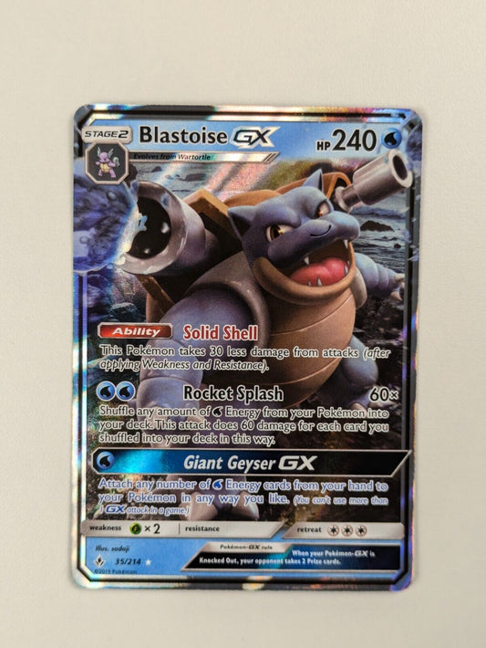 Blastoise GX - 35/214 - Ultra Rare Unbroken Bonds - Pokemon Card - NM