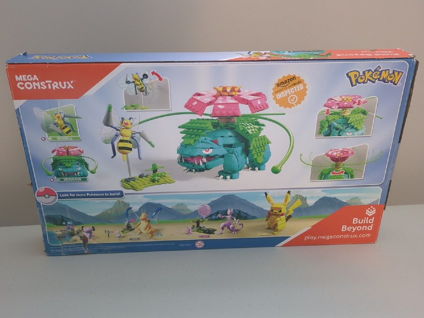 Mega Construx Pokemon Venusaur vs. Beedrill Duel Set FVK76 645 pcs Rare!