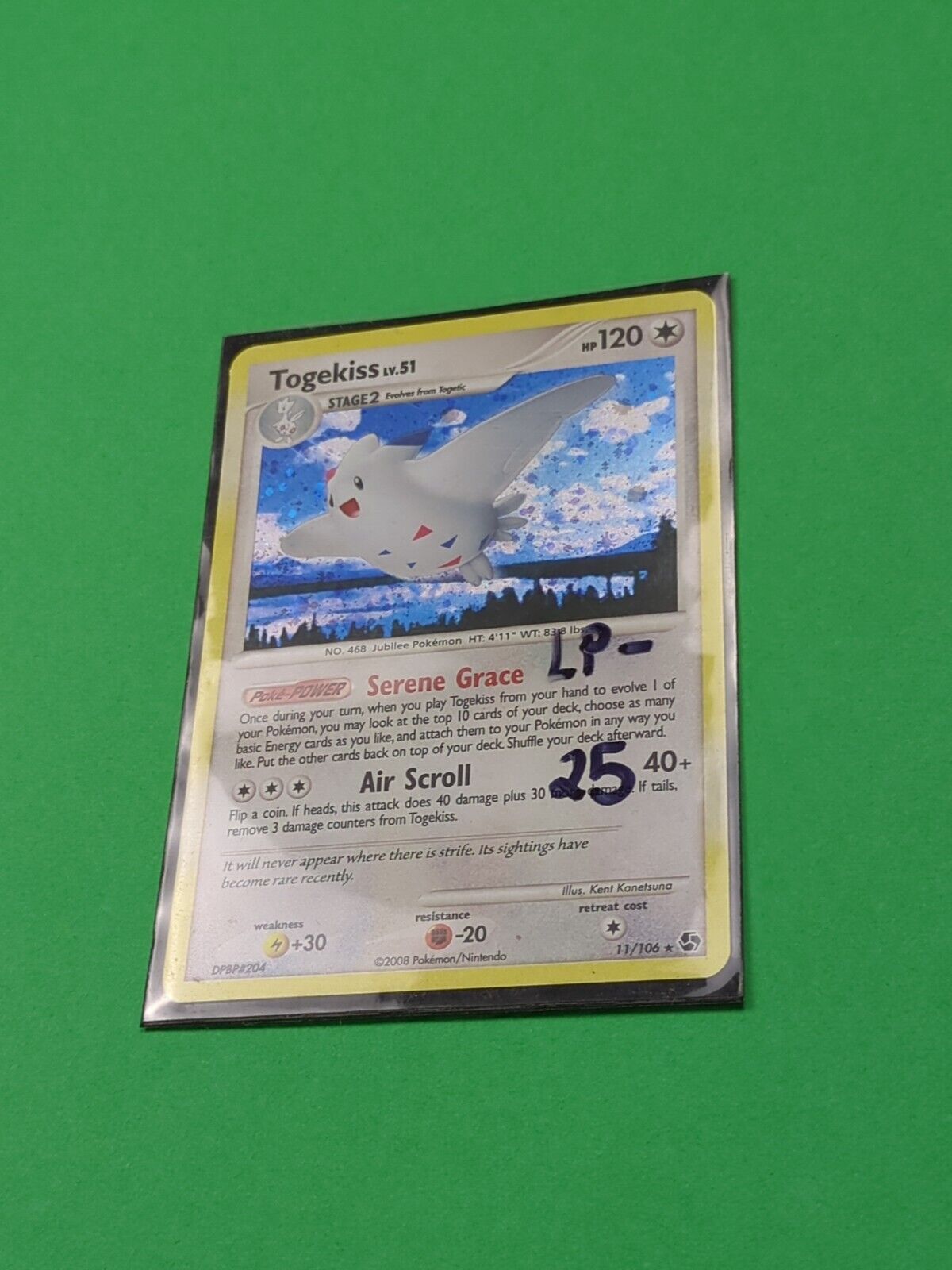 Togekiss - 11/106 - Holo Rare Great Encounters - Pokemon Card - LP