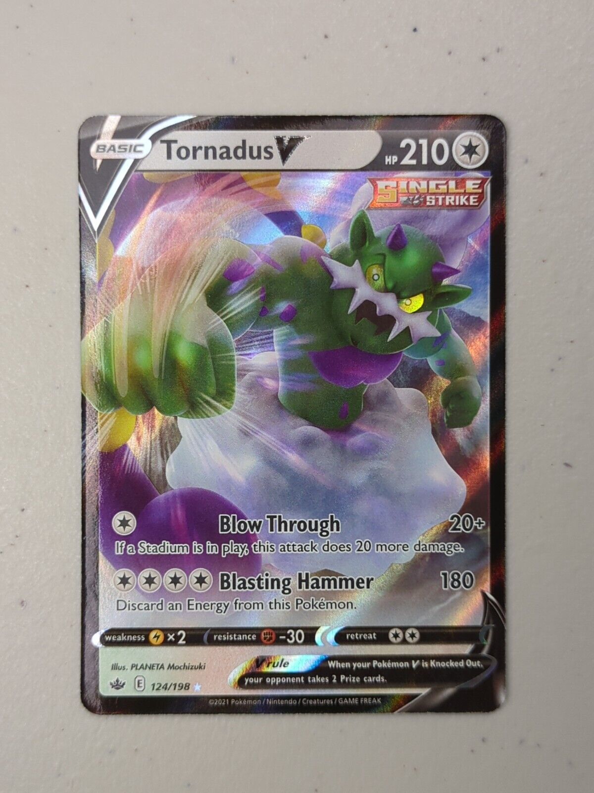 Tornadus V - 124/198 - Ultra Rare Chilling Reign - Pokemon Card - NM