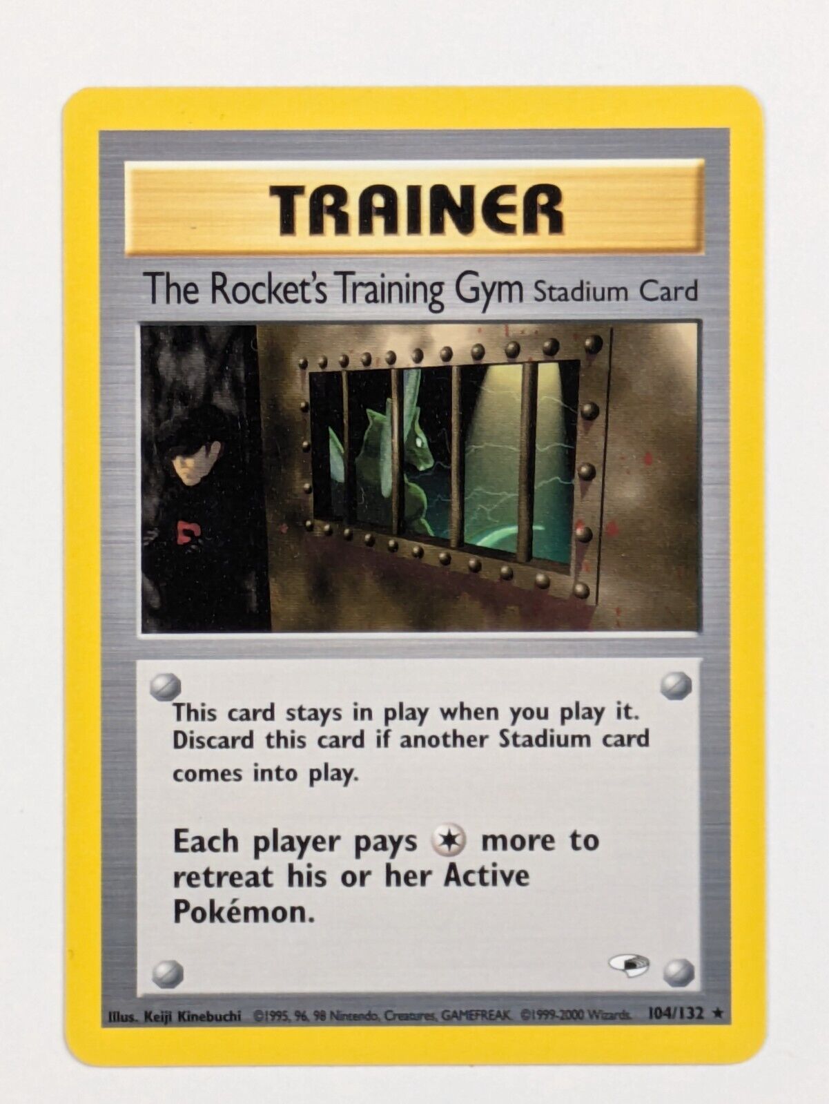 The Rocket's Training Gym - 104/132 - Rare Unlimited Gym Heroes - Pokemon - NM