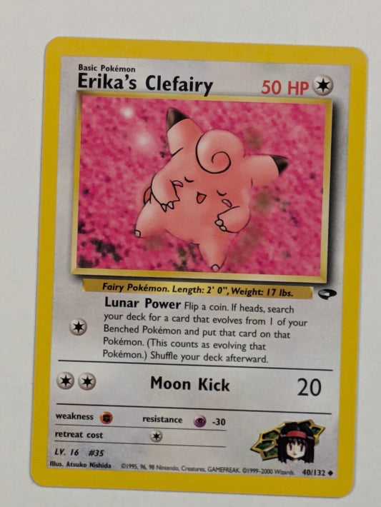 Erika's Clefairy - 40/132 - Uncommon Gym Challenge - Pokemon Card - NM