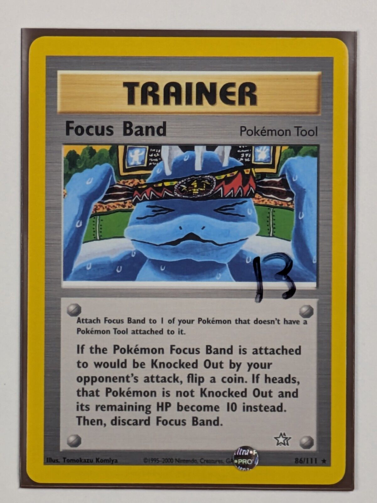 Focus Band - 86/111 - Rare Unlimited Neo Genesis - Pokemon Card - NM