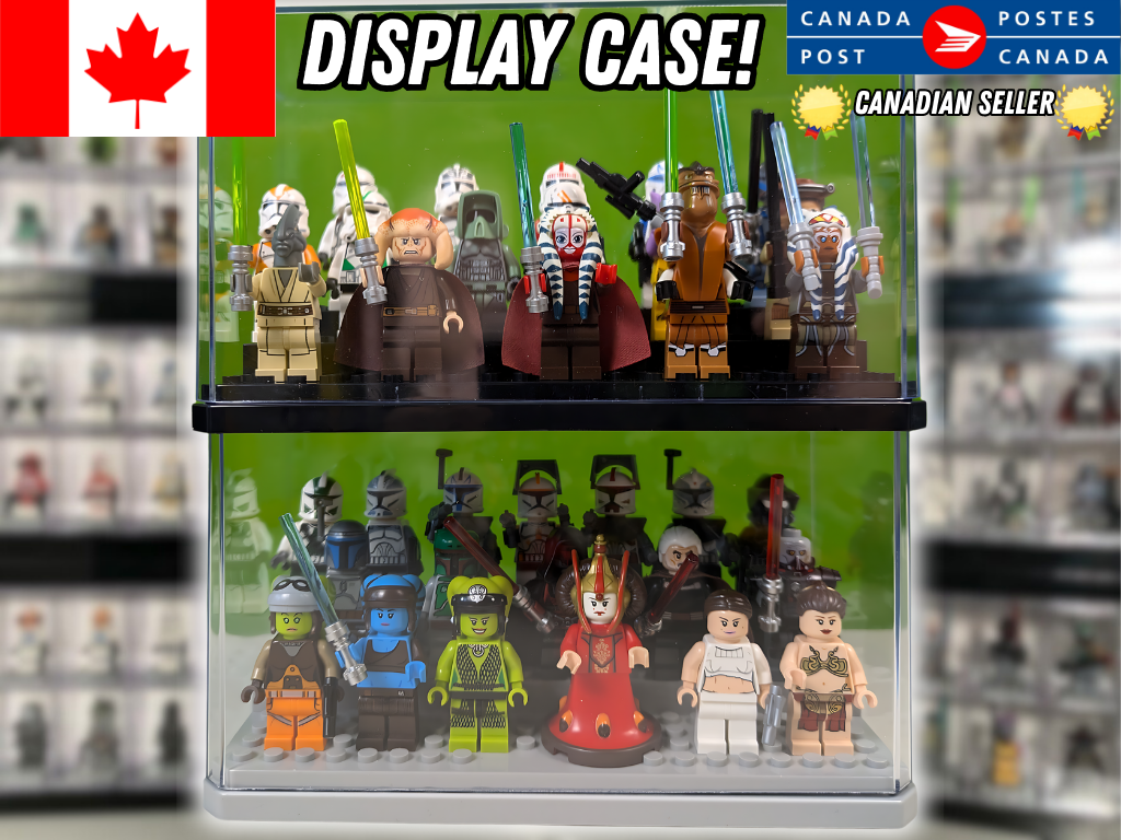 Building Blocks Dust Proof Lid Stackable Display Case For Lego Minifigures