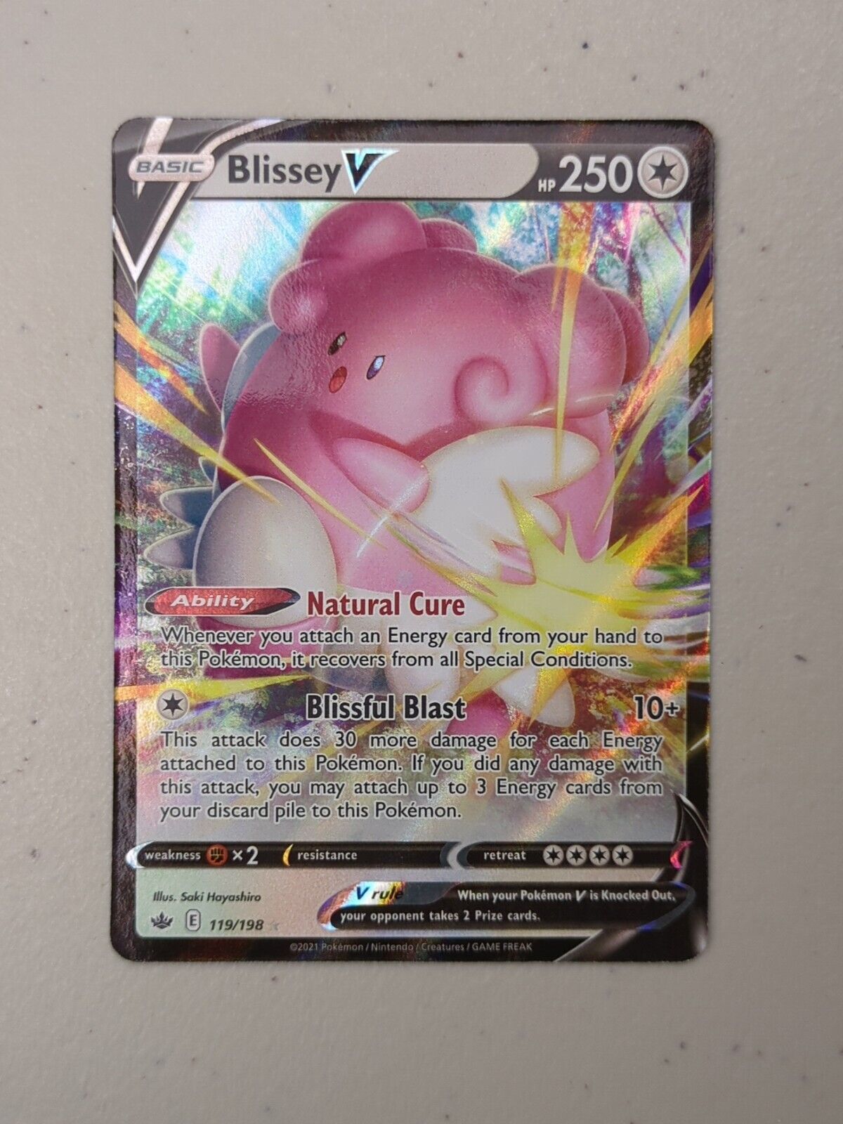 Blissey V - 119/198 - Ultra Rare Chilling Reign - Pokemon Card - NM