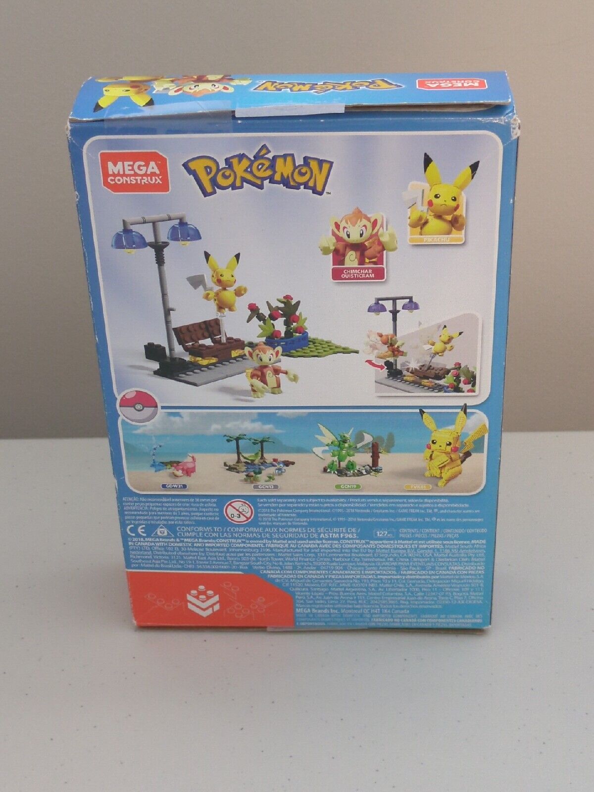 Mega Construx Pokemon Chimchar Vs Pikachu GCN12 127pcs Complete Set