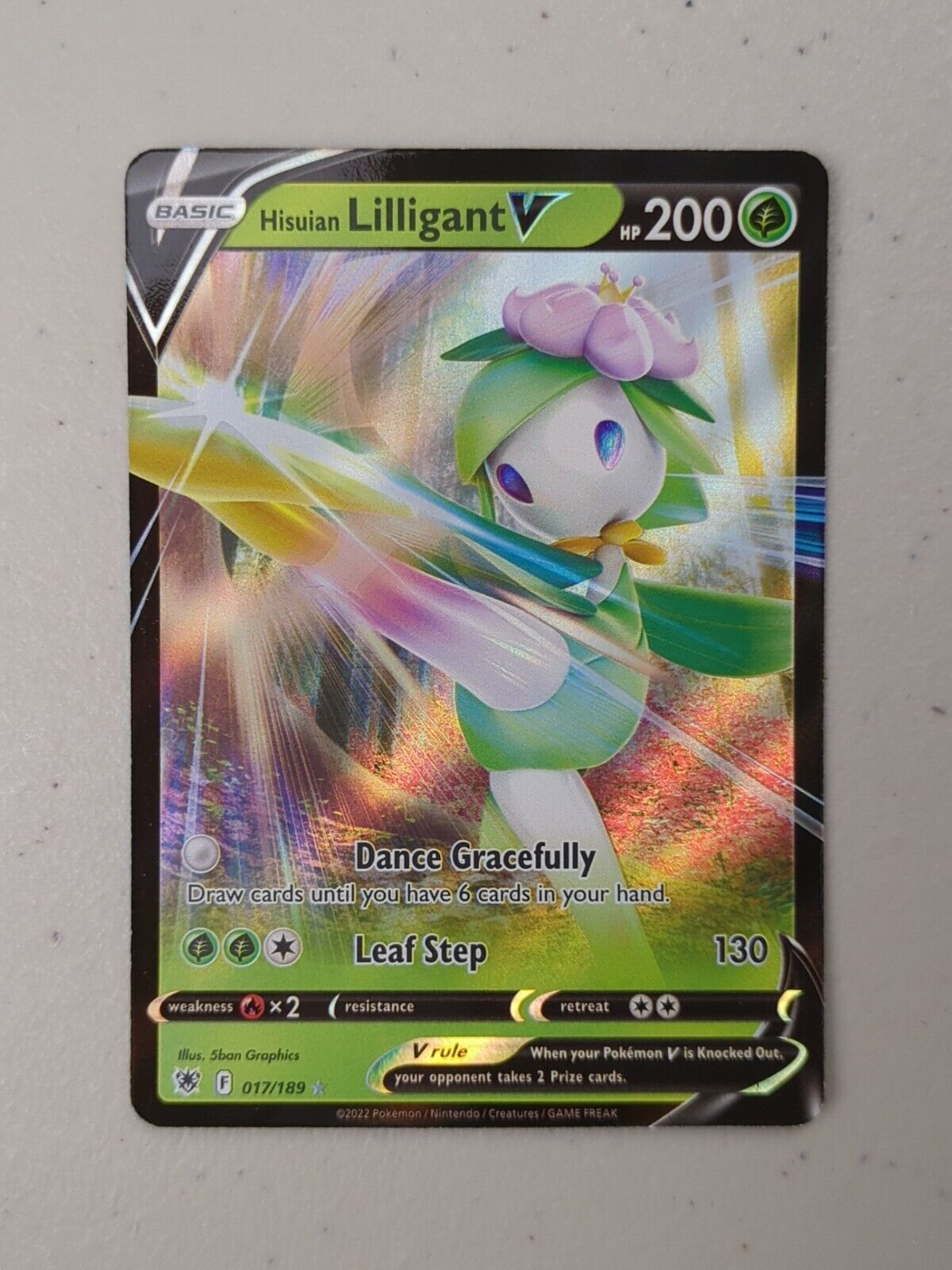 Hisuian Lilligant V - 017/189 - Ultra Rare Astral Radiance - Pokemon Card - NM