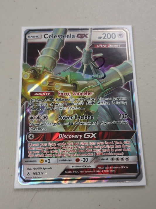 Celesteela GX - 163/214 - Full Art Ultra Rare Unbroken Bonds - Pokemon Card - NM