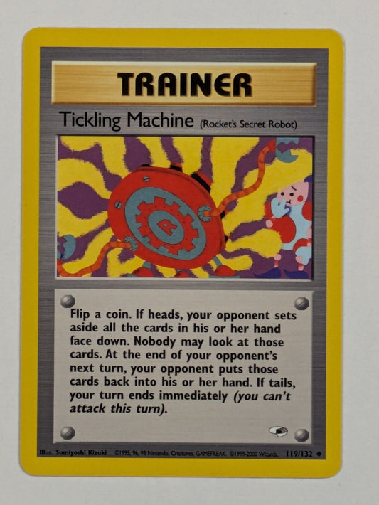 Tickling Machine - 119/132 - Uncommon Unlimited Gym Heroes - Pokemon Card - LP