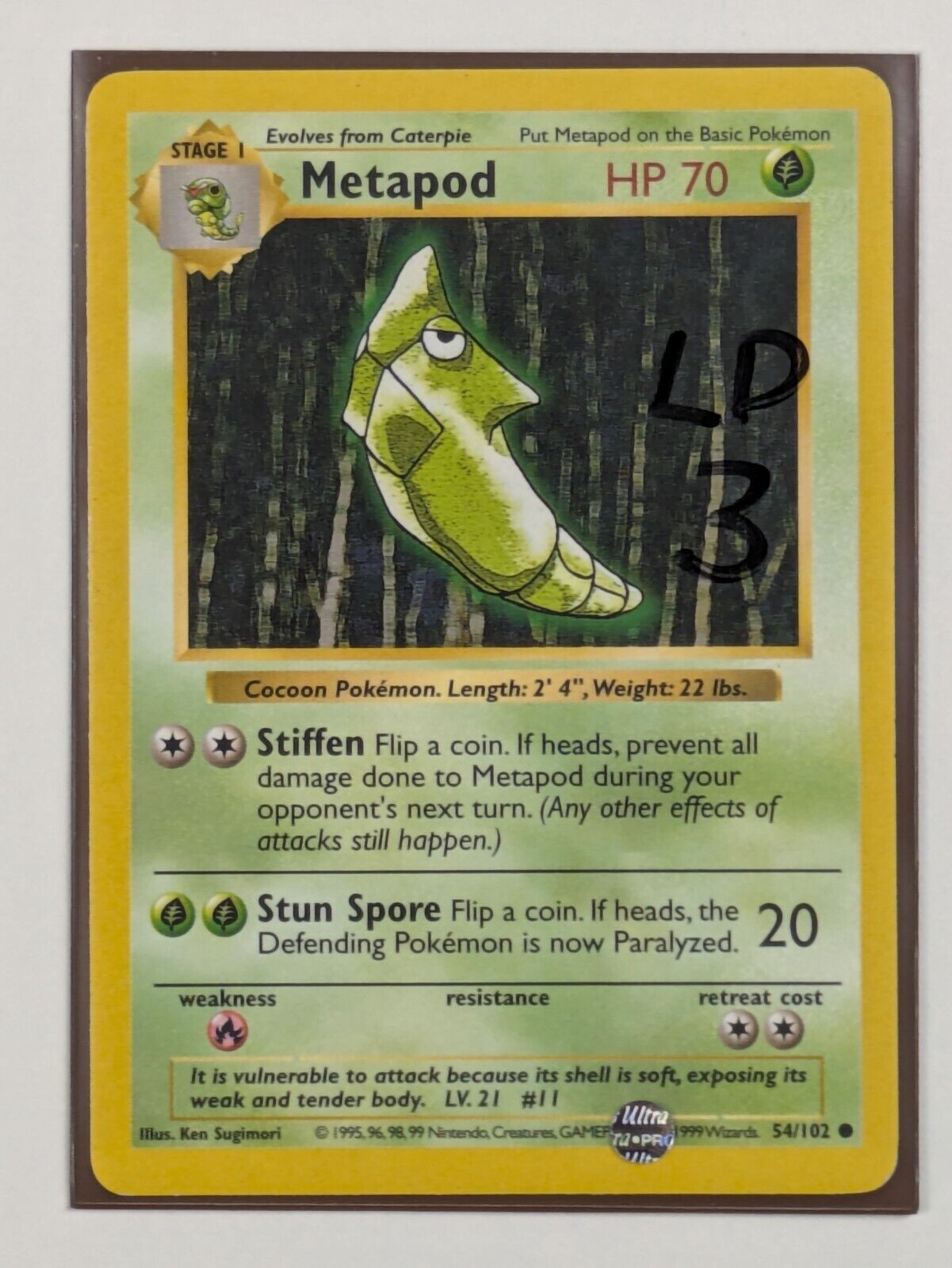 Metapod - 54/102 - Common Base Set - Pokemon Card - LP