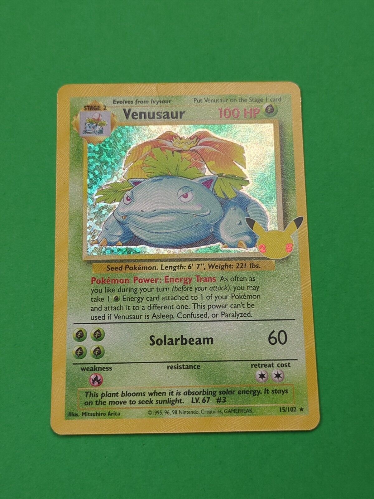 Venusaur - 15/102 - Holo Rare Celebrations: Classic Collection - Pokemon - NM