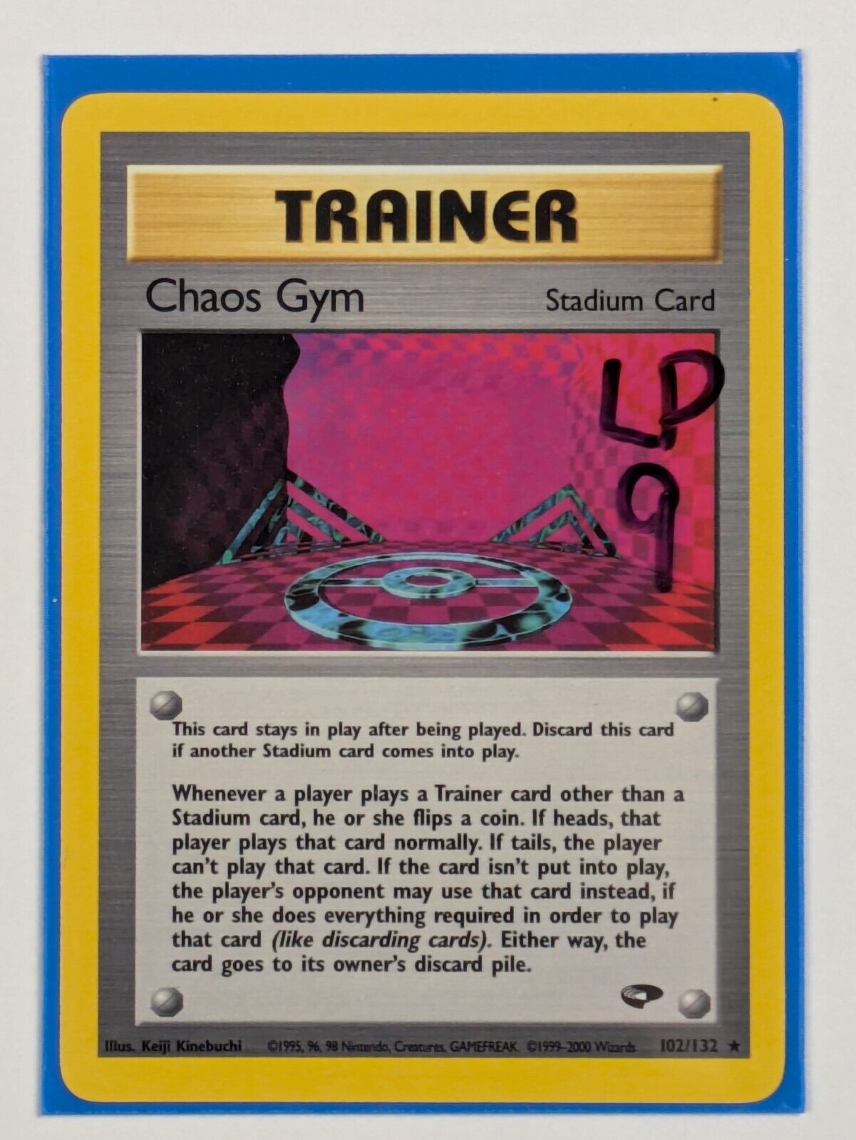 Chaos Gym - 102/132 - Rare Unlimited Gym Challenge - Pokemon Card - LP