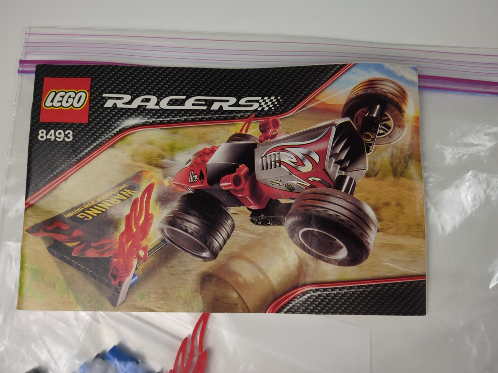 Lego Racers: Power Racers: Red Ace Set 8493 - w/ Instructions