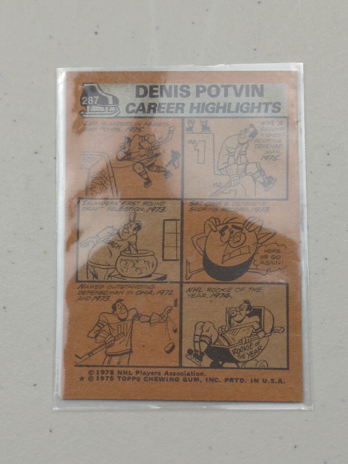 1975-76 Topps Denis Potvin New York Islanders NO #191