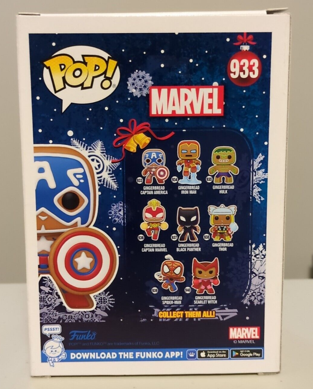 Funko Pop Marvel Gingerbread Captain America #933 Vinyl Figure