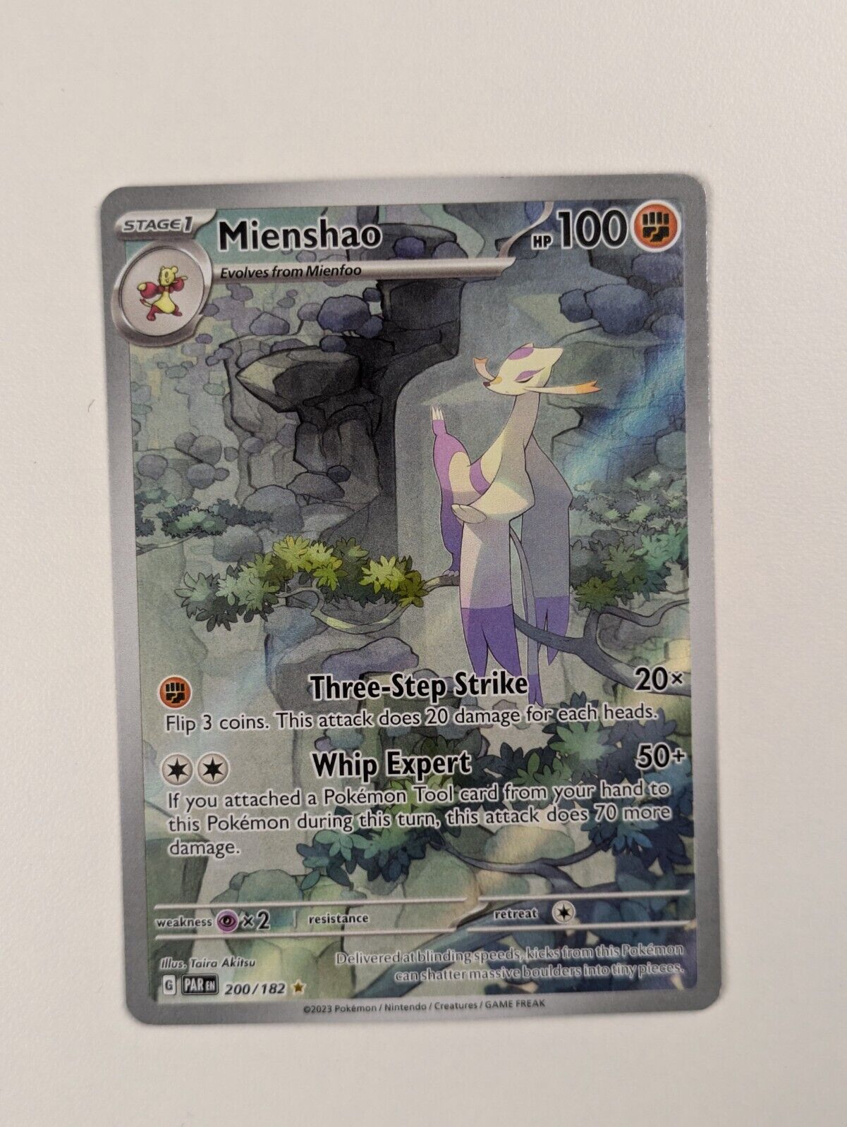 Mienshao - 200/182 - Illustration Rare Paradox Rift - Pokemon Card - NM