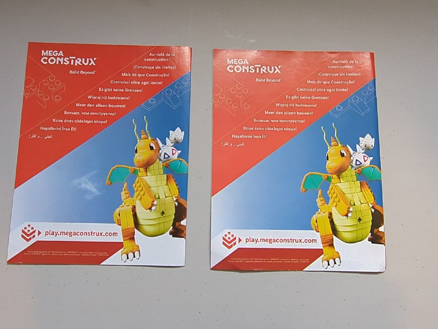 Mega Construx Pokemon Dragonite vs Togetic Challenge Set FVK75 Complete