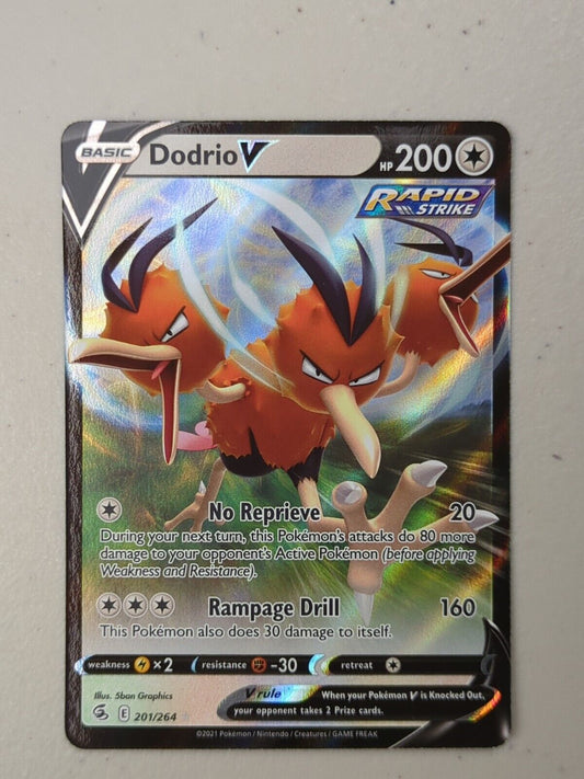 Dodrio V - 201/264 - Ultra Rare Fusion Strike - Pokemon Card - NM