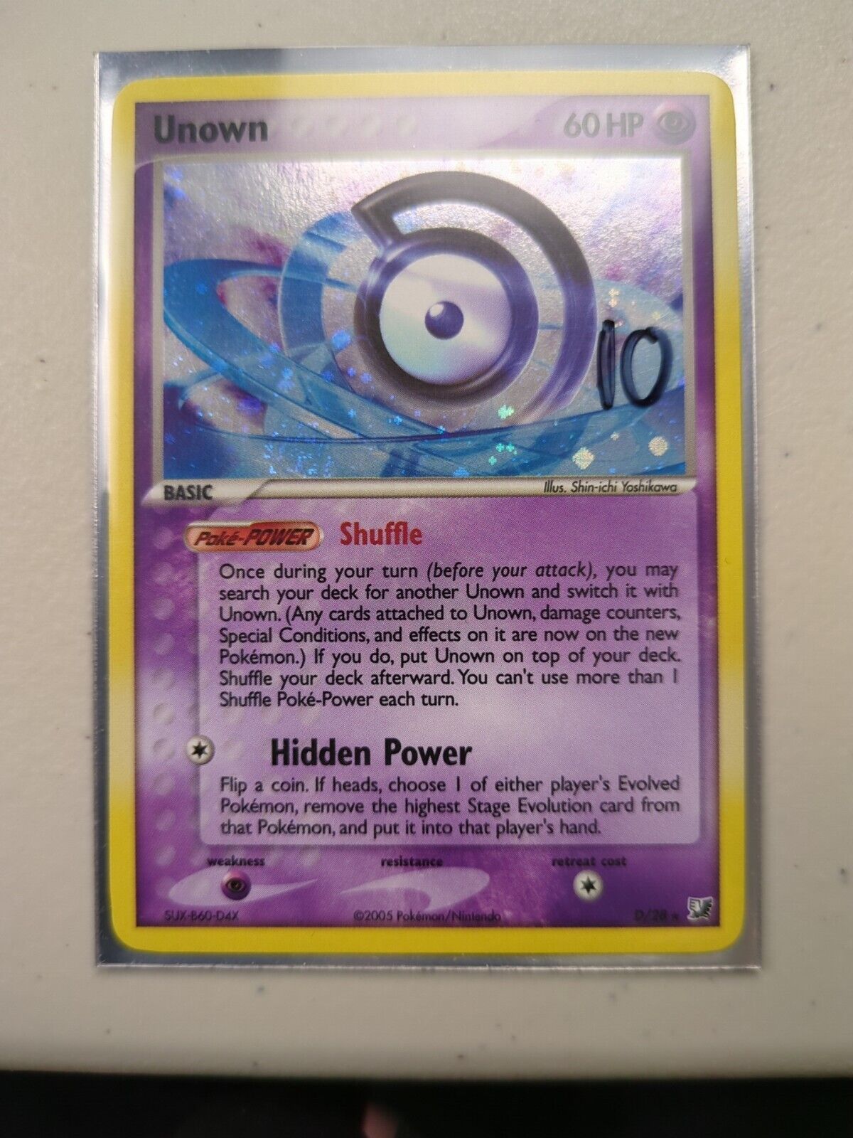 Unown - D/115 - Ultra Rare Unseen Forces Set - Pokemon Card - NM