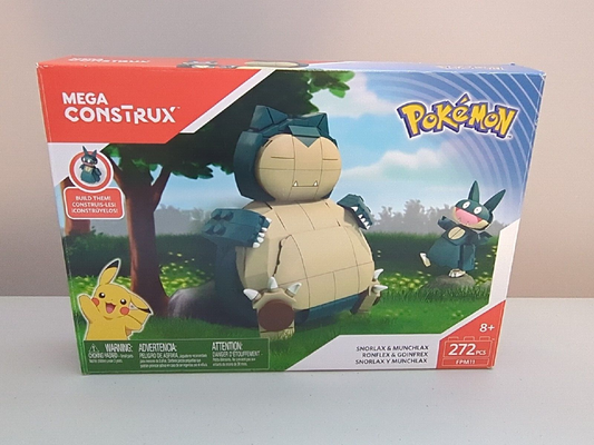 Mega Construx Pokemon Snorlax & Munchlax Set FPM11 272 pcs Complete